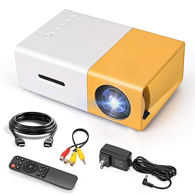 Mini Projector Home Theater LED Projector with Remote Controller, 6000lm LED Corded Projector UC500 Support HDMI, AV, SD, USB Interfaces Mini Projector Home Theater LED Projector with Remote Controller, 6000lm LED Corded Projector UC500 Support HDMI, AV, SD, USB Interfaces