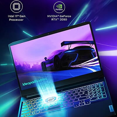 Lenovo IdeaPad Gaming 3 11th Gen Intel Core i5-11320H 15.6" (39.62cm) FHD IPS 144Hz Gaming Laptop (8GB/512GB SSD/Win 11/NVIDIA RTX 2050 4GB/Alexa/3 Month Game Pass/Shadow Black/2.25Kg), 82K101PBIN Lenovo IdeaPad Gaming 3 11th Gen Intel Core i5-11320H 15.6" (39.62cm) FHD IPS 144Hz Gaming Laptop (8GB/512GB SSD/Win 11/NVIDIA RTX 2050 4GB/Alexa/3 Month Game Pass/Shadow Black/2.25Kg), 82K101PBIN