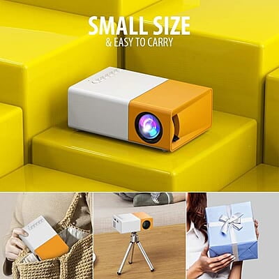 Mini Projector Home Theater LED Projector with Remote Controller, 6000lm LED Corded Projector UC500 Support HDMI, AV, SD, USB Interfaces Mini Projector Home Theater LED Projector with Remote Controller, 6000lm LED Corded Projector UC500 Support HDMI, AV, SD, USB Interfaces