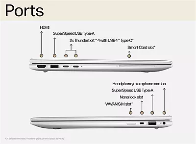 HP EliteBook 630 G10 13.3" Notebook - Full HD - 1920 x 1080 - Intel Core i5 13th Gen i5-1335U Deca-core (10 Core) - 16 GB Total RAM - 256 GB SSD - Pike Silver Aluminum HP EliteBook 630 G10 13.3" Notebook - Full HD - 1920 x 1080 - Intel Core i5 13th Gen i5-1335U Deca-core (10 Core) - 16 GB Total RAM - 256 GB SSD - Pike Silver Aluminum